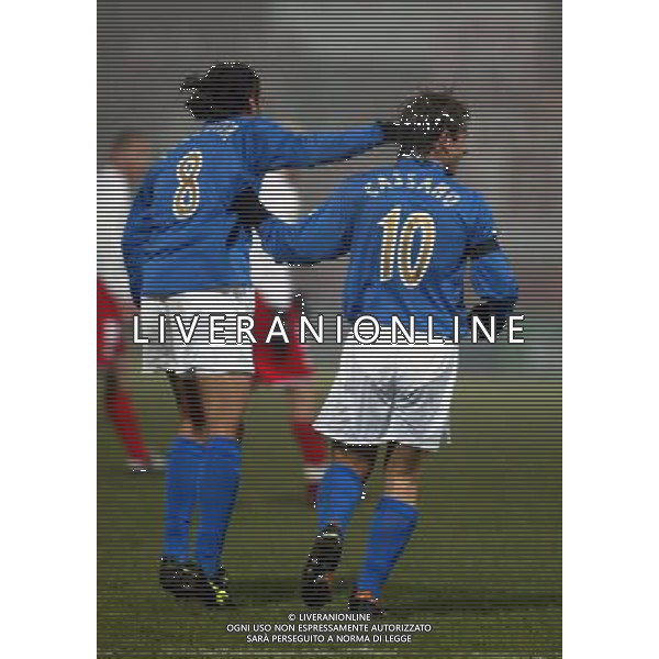 ESULTANZA CASSANO Varsavia 12/11/2003 amichevole Polonia-Italia 3:1 nella foto esultanza cassano ph Paola Garbuio/ag aldo Liverani s.a.s.