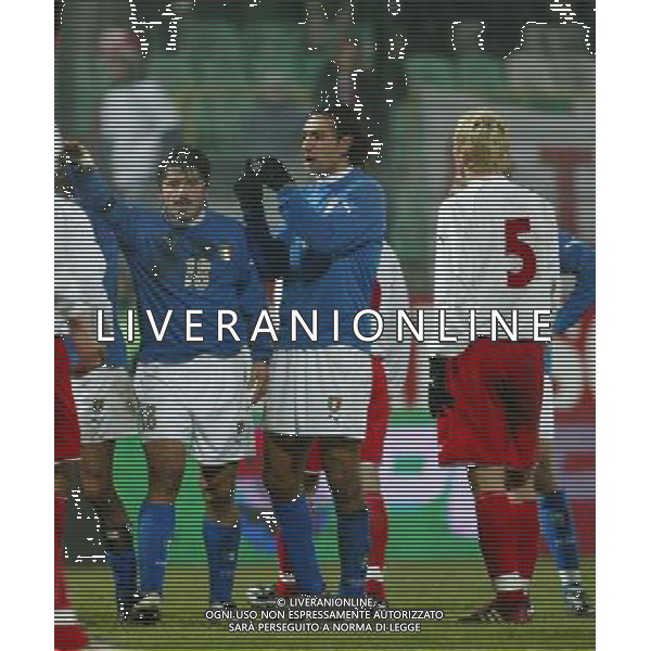 GENNARO GATTUSO E NESTAALESSANDRO Varsavia 12/11/2003 amichevole Polonia-Italia 3:1 nella foto gattuso e nesta ph Paola Garbuio/ag aldo Liverani s.a.s.