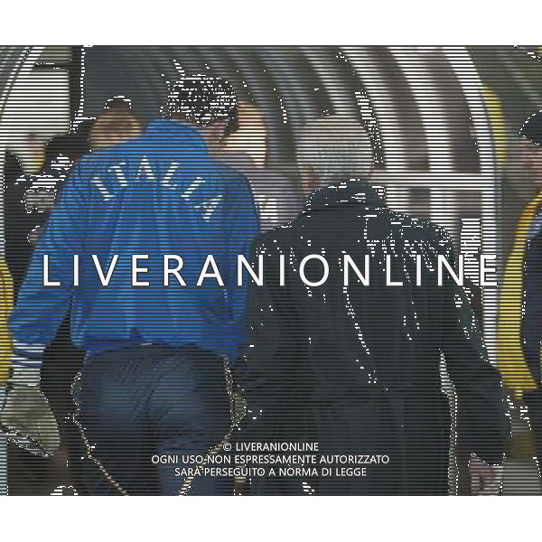 FRANCESCO TOLDO E TRAPPATTONI GIOVANNI Varsavia 12/11/2003 amichevole Polonia-Italia 3:1 nella foto trapattoni toldo ph Paola Garbuio/ag aldo Liverani s.a.s.