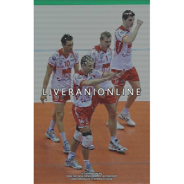 TIM Cup A1 Final Four di Volley Finale Forli\'(FC) - 01.02.2009 Bre Banca Lannutti Cuneo-Lube Banca Marche Macerata Nella Foto: ESULTANZA LUBA MACERATA /Ph.Vitez-Ag. Aldo Liverani