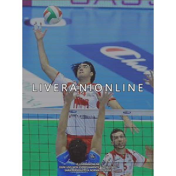 TIM Cup A1 Final Four di Volley Finale Forli\'(FC) - 01.02.2009 Bre Banca Lannutti Cuneo-Lube Banca Marche Macerata Nella Foto:SANTANA RODRIGO /Ph.Vitez-Ag. Aldo Liverani