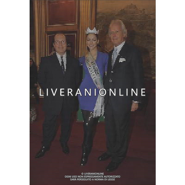 Presso il celebre hotel Hassler di Roma, si  tenuta lÕasta di Beneficenza promossa da Maurizio Costanzo e battuta da Luca Faccenda della National Gallery di Firenze. Il ricavato sarˆ devoluto in supporto dei bambini sordociechi della Roberto Wirth Fund Onlus. nella foto: LUCA FACCENDA - MIRIAM LEONE - ROBERTO WIRTH © Massimo Bruni - ag. Aldo Liverani sas