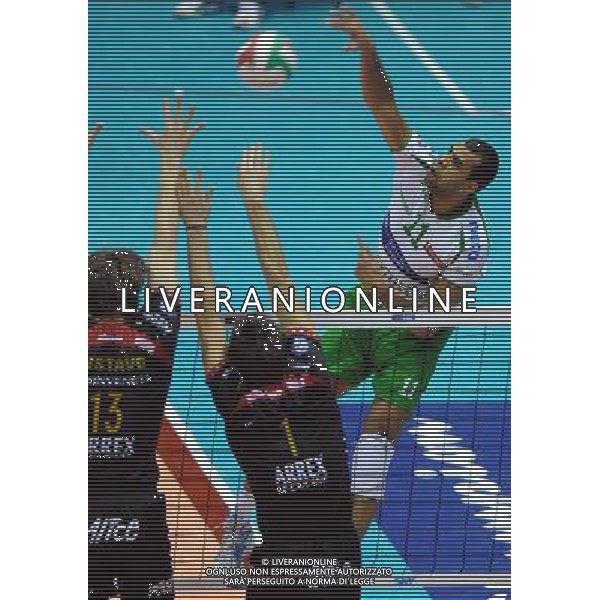 TIM Cup A1 Final Four di Volley 2a Semifinale Forli\'(FC) - 31.01.2009 Bre Banca Lannutti Cuneo-Sisley Treviso Nella Foto:ABBADI MANIUS /Ph.Vitez-Ag. Aldo Liverani