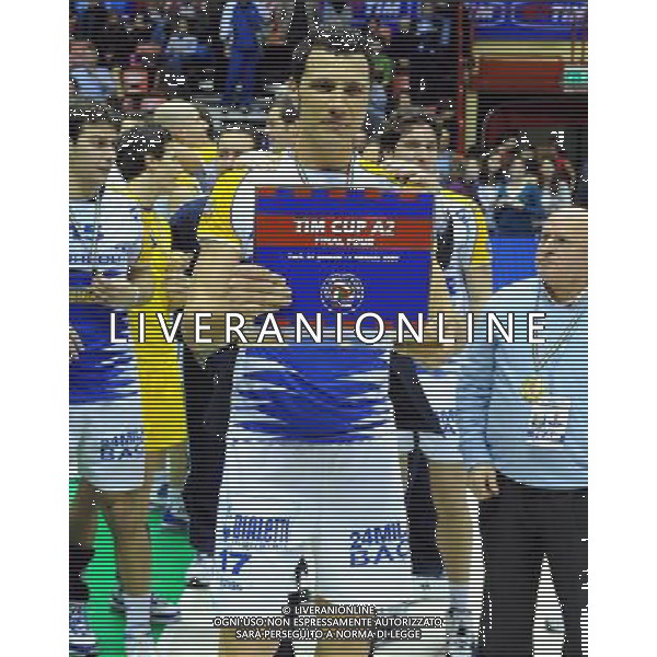 TIM Cup A2 Final Four di Volley Finale forli\'(FC) - 01.02.2009 Andreoli Latina-Nava Gioia del Colla Nella Foto:GIOMBINI LEONDINO MVP /Ph.Vitez-Ag. Aldo Liverani
