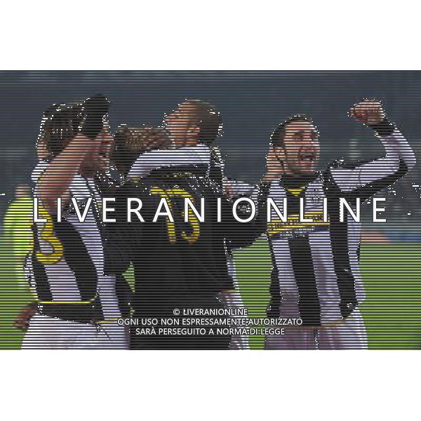 4-2-2009 Torino Sport Calcio Juventus Napoli Coppa Italia Tim 2008/2009 Nella foto:la juvetus esulta a fine partita ph.viganti/ag.aldo liverani sas