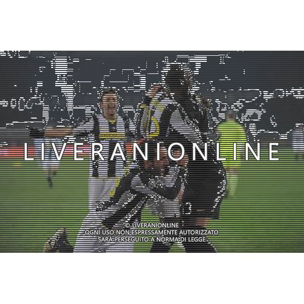 4-2-2009 Torino Sport Calcio Juventus Napoli Coppa Italia Tim 2008/2009 Nella foto: Esultanza della juventus a fine gara ph.Viganti/AG.ALDO LIVERANI SAS