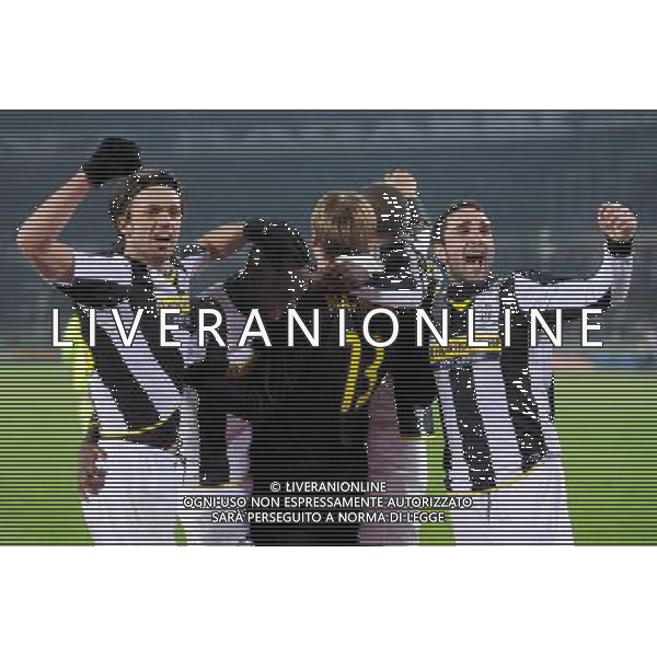 4-2-2009 Torino Sport Calcio Juventus Napoli Coppa Italia Tim 2008/2009 Nella foto: Esultanza della juventus a fine gara ph.Viganti/AG.ALDO LIVERANI SAS