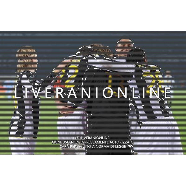 4-2-2009 Torino Sport Calcio Juventus Napoli Coppa Italia Tim 2008/2009 Nella foto: Esultanza della juventus a fine gara ph.Viganti/AG.ALDO LIVERANI SAS