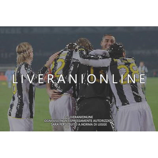 4-2-2009 Torino Sport Calcio Juventus Napoli Coppa Italia Tim 2008/2009 Nella foto: Esultanza della juventus a fine gara ph.Viganti/AG.ALDO LIVERANI SAS