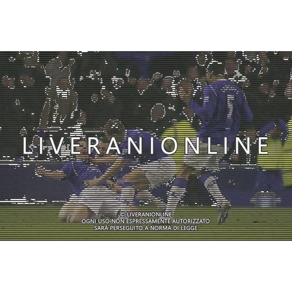 Everton\'s Dan Goslin celebrates after he scores to make it 1-0, Everton Vs Liverpool, FA Cup 4th Round Replay, Goodison Park, Everton, Date 040209 ph.AGENZIA ALDO LIVERANI SAS ONLY FOR ITALY