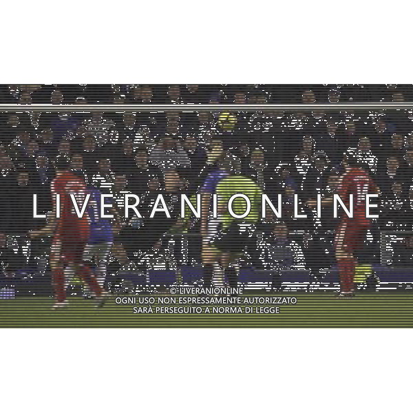 Everton\'s Dan Goslin scores to make it 1-0, Everton Vs Liverpool, FA Cup 4th Round Replay, Goodison Park, Everton, Date 040209 ph.AGENZIA ALDO LIVERANI SAS ONLY FOR ITALY