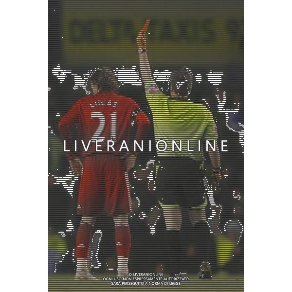 Liverpool\'s Lucas is sent off, Everton Vs Liverpool, FA Cup 4th Round Replay, Goodison Park, Everton, Date 040209 ph.AGENZIA ALDO LIVERANI SAS ONLY FOR ITALY