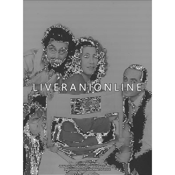 ARCHIVIO TRASMISSIONE \'EMILIO\' ANNI 90 SPETTACOLO NELLA FOTO: ANDREA BRAMBILLA, NINO FORMICOLA E ATHINA CENCI PH.ARCHIVIO AGENZIA ALDO LIVERANI SAS