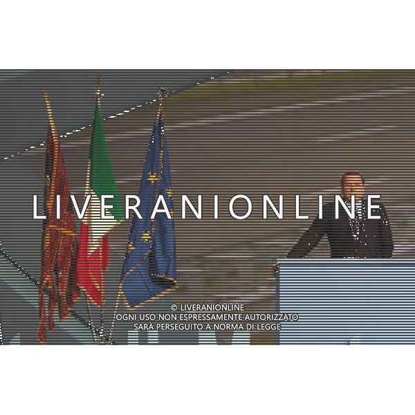 Bonisiolo di Mogliano Veneto (TV) 08.02.09: Inaugurazione Passante di Mestre, Silvio Berlusconi illustra la realizzazione dell\'opera ph.garbuio/ag.aldo liverani sas