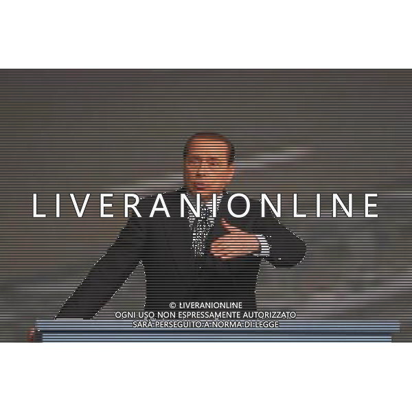 Bonisiolo di Mogliano Veneto (TV) 08.02.09: Inaugurazione Passante di Mestre, Silvio Berlusconi illustra la realizzazione dell\'opera ph.garbuio/ag.aldo liverani sas