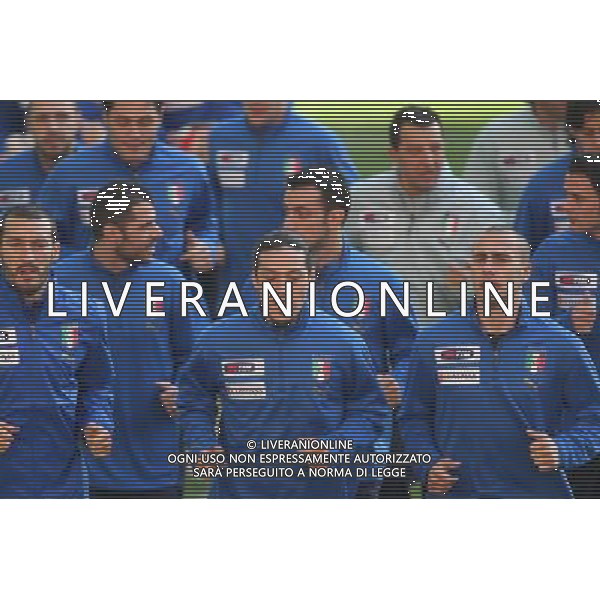 MILANO 9/2/2009 STADIO GIUSEPPE MEAZZA ALLENAMENTO DELLA NAZIONALE ITALIANA PRIMA DELL\' INCONTRO AMICHEVOLE CON IL BRASILE A LONDRA NELLA FOTO GIANLUCA ZAMBROTTA, MAURO GERMAN CAMORANESE E FABIO CANNAVARO FOTO ROMANO/AG ALDO LIVERANI