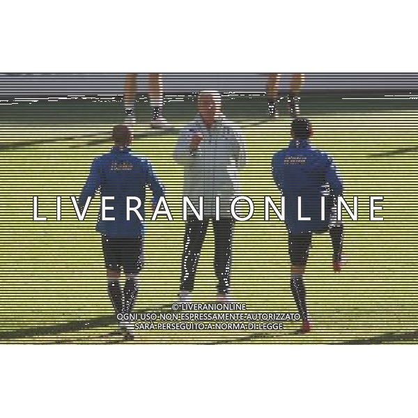 MILANO 9/2/2009 STADIO GIUSEPPE MEAZZA ALLENAMENTO DELLA NAZIONALE ITALIANA PRIMA DELL\' INCONTRO AMICHEVOLE CON IL BRASILE A LONDRA NELLA FOTO MARCELLO LIPPI, FABIO CANNAVARO E GIANLUCA ZAMBROTTA FOTO ROMANO/AG ALDO LIVERANI