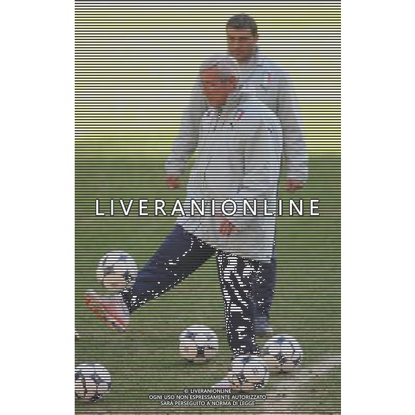 MILANO 9/2/2009 STADIO GIUSEPPE MEAZZA ALLENAMENTO DELLA NAZIONALE ITALIANA PRIMA DELL\' INCONTRO AMICHEVOLE CON IL BRASILE A LONDRA NELLA FOTO MARCELO LIPPI E ANGELO PERUZZI FOTO ROMANO/AG ALDO LIVERANI
