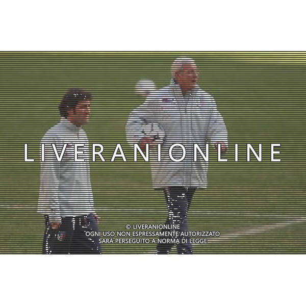 MILANO 9/2/2009 STADIO GIUSEPPE MEAZZA ALLENAMENTO DELLA NAZIONALE ITALIANA PRIMA DELL\' INCONTRO AMICHEVOLE CON IL BRASILE A LONDRA NELLA FOTO MARCELLO LIPPI E CIRO FERRARA FOTO ROMANO/AG ALDO LIVERANI