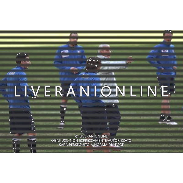 MILANO 9/2/2009 STADIO GIUSEPPE MEAZZA ALLENAMENTO DELLA NAZIONALE ITALIANA PRIMA DELL\' INCONTRO AMICHEVOLE CON IL BRASILE A LONDRA NELLA FOTO MARCELO LIPPI FOTO ROMANO/AG ALDO LIVERANI