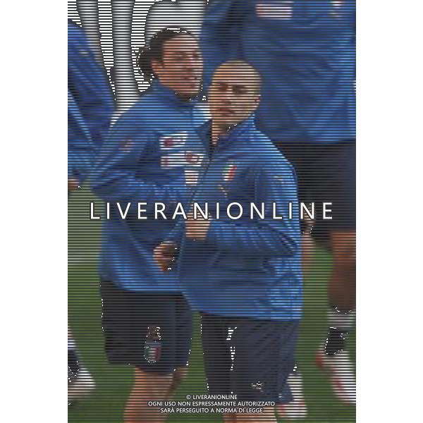 MILANO 9/2/2009 STADIO GIUSEPPE MEAZZA ALLENAMENTO DELLA NAZIONALE ITALIANA PRIMA DELL\' INCONTRO AMICHEVOLE CON IL BRASILE A LONDRA NELLA FOTO FABIO CANNAVARO E MAURO GERMAN CAMORANESE FOTO ROMANO/AG ALDO LIVERANI
