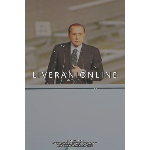 MOGLIANO (TV) 08/02/2009 CERIMONIA DI INAUGURAZIONE DEL PASSANTE DI MESTRE NELLA FOTO:L\'INTERVENTO DI SILVIO BERLUSCONI ALLA CERIMONIA DI INAUGURAZIONE DEL PASSANTE FOTO PAOLA GARBUIO/AG.ALDO LIVERANI