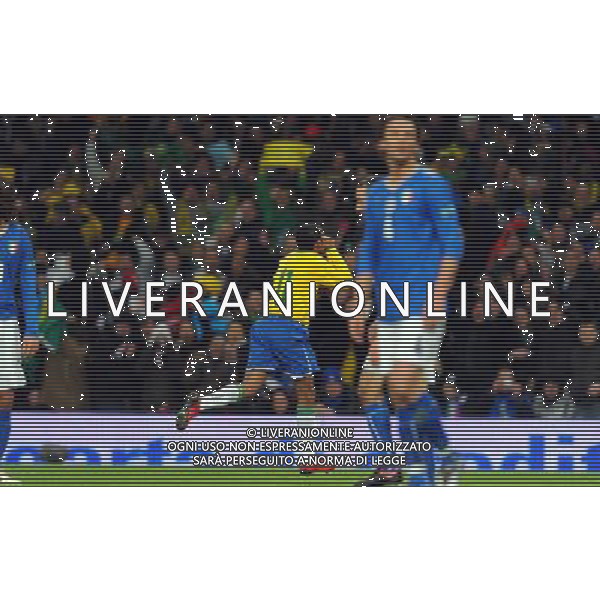 Amichevole Internazionale Londra - 10.02.2009 Brasile-Italia Nella Foto: ESULTANZA DOPO IL GOL DI ROBINHO DEL 2-0 /Ph.Vitez-Ag. Aldo Liverani