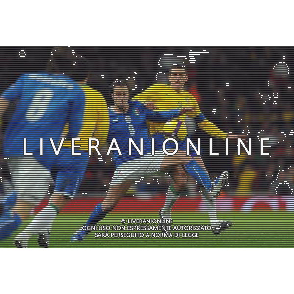 Amichevole Internazionale Londra - 10.02.2009 Brasile-Italia Nella Foto: LUCIO-GILARDINO ALBERTO /Ph.Vitez-Ag. Aldo Liverani