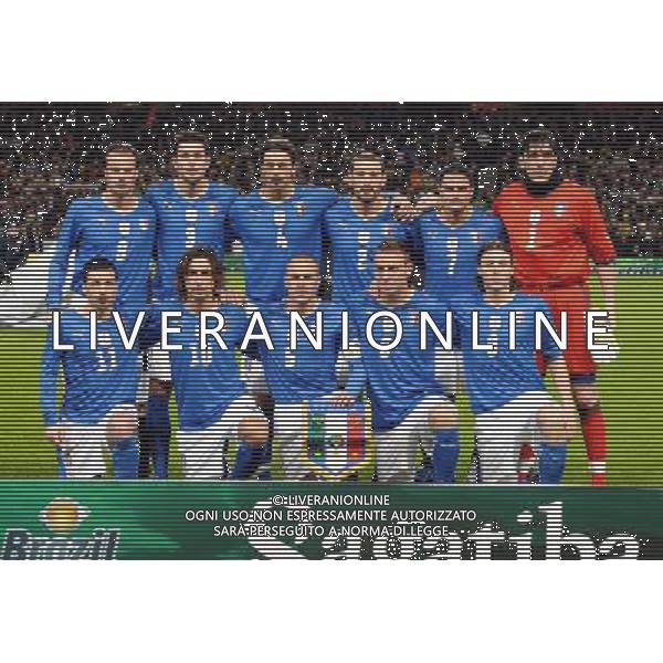Amichevole Internazionale Londra - 10.02.2009 Brasile-Italia Nella Foto: LA FORMAZIONE ITALIANA /Ph.Vitez-Ag. Aldo Liverani