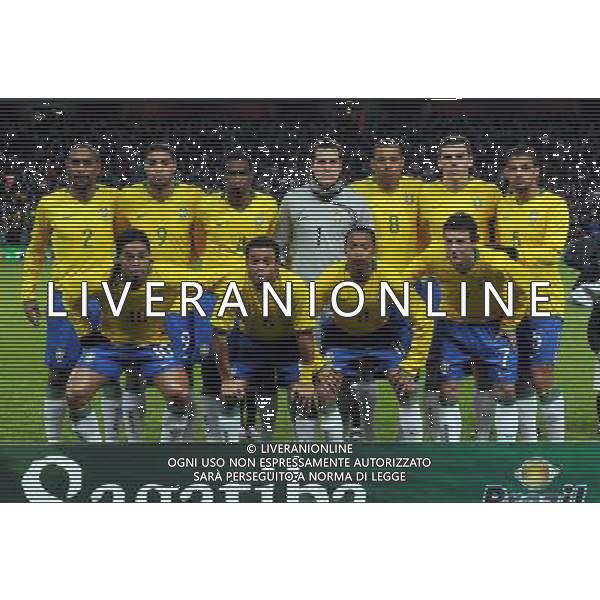 Amichevole Internazionale Londra - 10.02.2009 Brasile-Italia Nella Foto: LA FORMAZIONE BRASILIANA /Ph.Vitez-Ag. Aldo Liverani