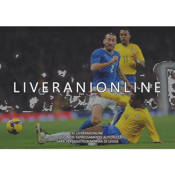 Amichevole Internazionale Londra - 10.02.2009 Brasile-Italia Nella Foto: GIANLUCA ZAMBROTTA E JUAN /Ph.Vitez-Ag. Aldo Liverani