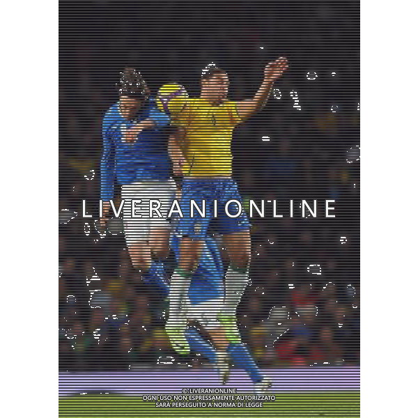 Amichevole Internazionale Londra - 10.02.2009 Brasile-Italia Nella Foto: ADRIANO E NICOLA LEGROTTAGLIE /Ph.Vitez-Ag. Aldo Liverani