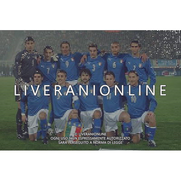 Ancona 16/11/2003 Italia-Romania Nazionale Calcio Amichevole nella foto la Formazione Italiana* Agenzia Aldo Liverani