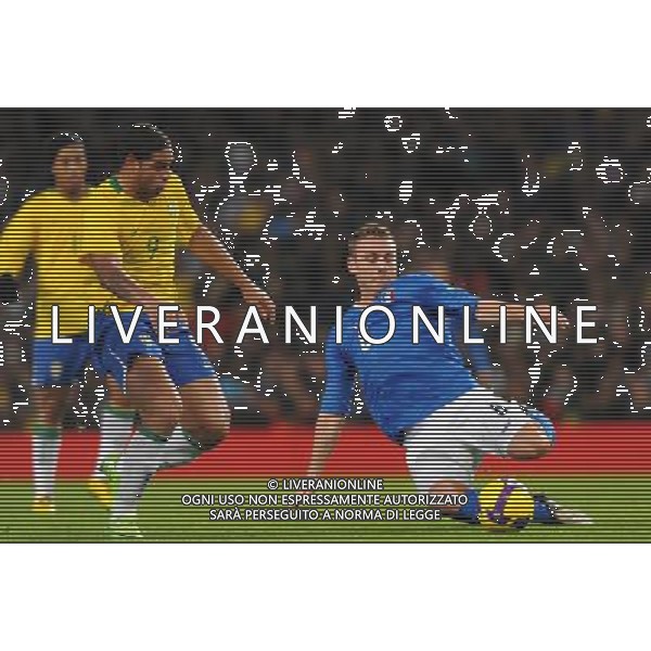 Amichevole Internazionale Londra - 10.02.2009 Brasile-Italia Nella Foto:DE ROSSI DANIELE-ADRIANO /Ph.Vitez-Ag. Aldo Liverani