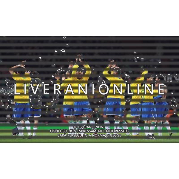 Amichevole Internazionale Londra - 10.02.2009 Brasile-Italia Nella Foto:ESULTANZA BRASILE /Ph.Vitez-Ag. Aldo Liverani
