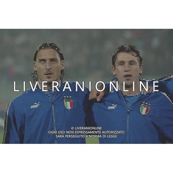 Ancona 16/11/2003 Italia-Romania Nazionale Calcio Amichevole nella foto Francesco Totti e Antonio Cassano* Agenzia Aldo Liverani