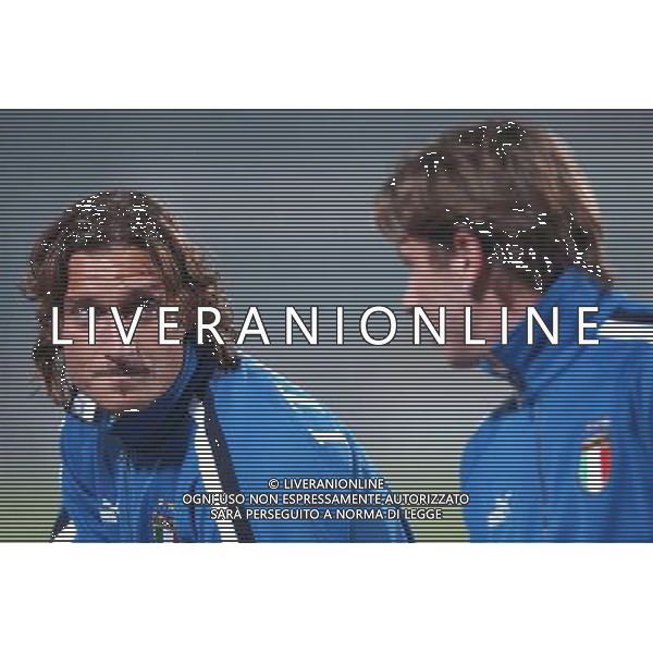 Ancona 16/11/2003 Italia-Romania Nazionale Calcio Amichevole nella foto Francesco Totti e Antonio Cassano* Agenzia Aldo Liverani