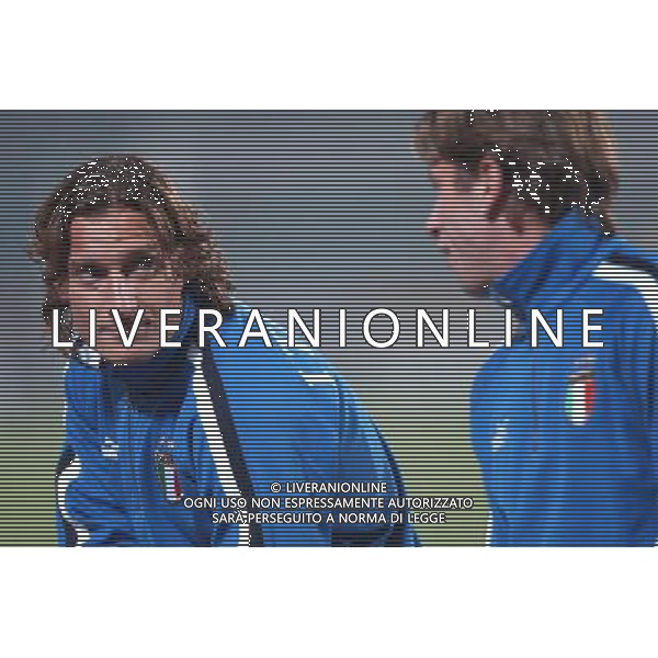 Ancona 16/11/2003 Italia-Romania Nazionale Calcio Amichevole nella foto Francesco Totti e Antonio Cassano* Agenzia Aldo Liverani