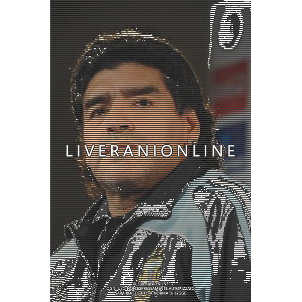 Diego Armando MARADONA allenatore dell\'Argentina - 10.02.2009 - Conference de presse de l equipe d Argentine, en vue du Match contre la France - Photo : Jean Paul Thomas / Icon Sport / AGENZIA ALDO LIVERANI - ITALY ONLY -
