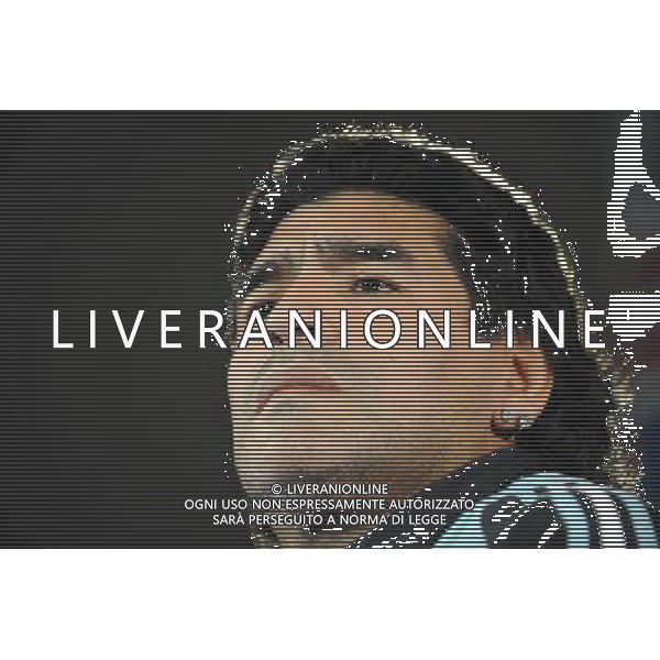 Diego Armando MARADONA allenatore dell\'Argentina - 10.02.2009 - Conference de presse de l equipe d Argentine, en vue du Match contre la France - Photo : Jean Paul Thomas / Icon Sport / AGENZIA ALDO LIVERANI - ITALY ONLY -