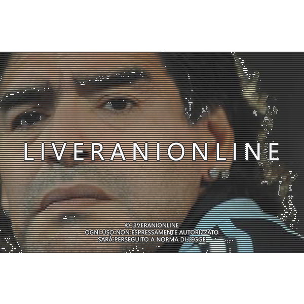Diego Armando MARADONA allenatore dell\'Argentina - 10.02.2009 - Conference de presse de l equipe d Argentine, en vue du Match contre la France - Photo : Jean Paul Thomas / Icon Sport / AGENZIA ALDO LIVERANI - ITALY ONLY -