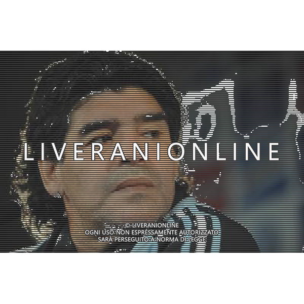 Diego Armando MARADONA allenatore dell\'Argentina - 10.02.2009 - Conference de presse de l equipe d Argentine, en vue du Match contre la France - Photo : Jean Paul Thomas / Icon Sport / AGENZIA ALDO LIVERANI - ITALY ONLY -