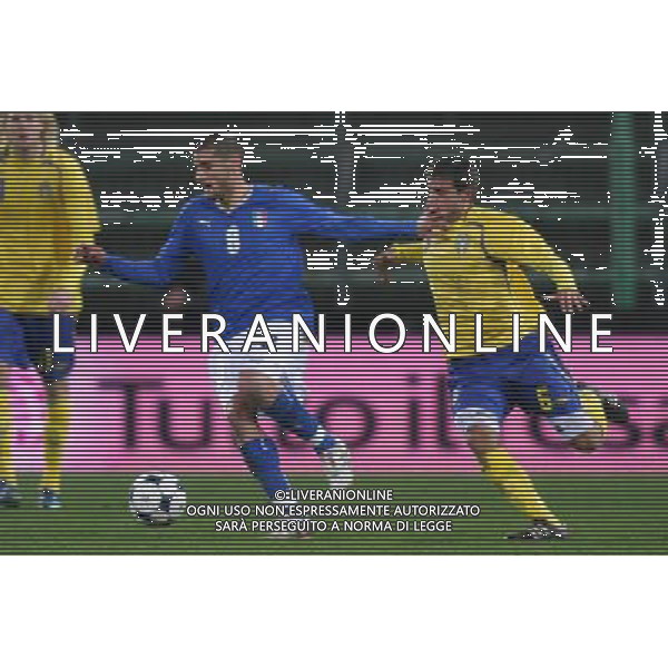 Italia - Svezia Nazionale U21 amichevole Trieste 11/02/2009 nella foto candreva e Ozkan ph garbuio/Ag. Aldo Liverani Sas