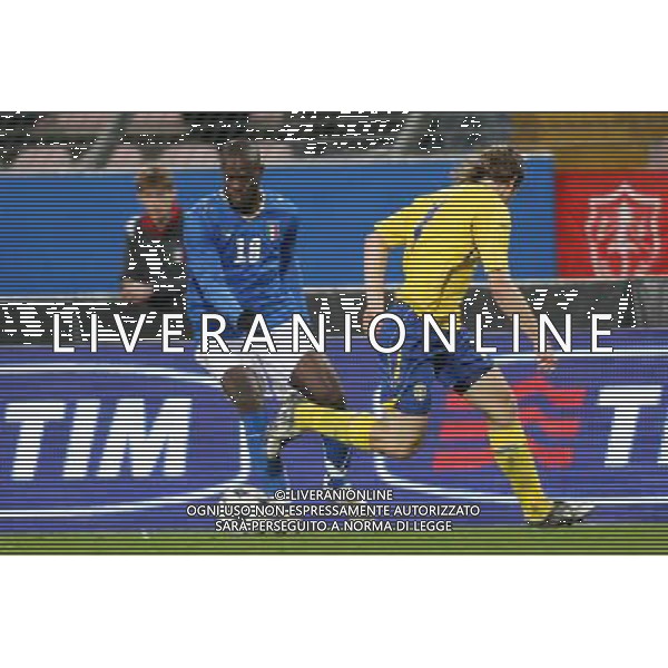 Italia - Svezia Nazionale U21 amichevole Trieste 11/02/2009 nella foto mario balotelli, Erkdal ph garbuio/Ag. Aldo Liverani Sas
