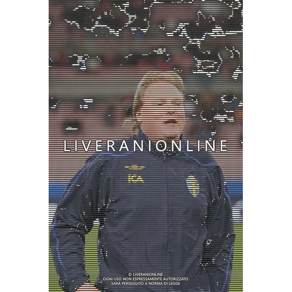 TRIESTE 11/02/2009 GARA AMICHEVOLE ITALIA-SVEZIA UNDER 21 NELLA FOTO:JORGEN LENNARTSSON ALLENATORE DELLA SVEZIA UNDER 21 FOTO PAOLA GARBUIO/AG.ALDO LIVERANI