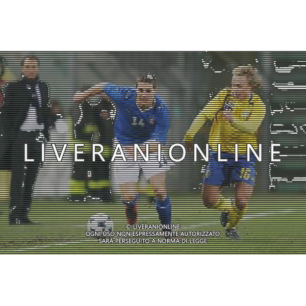 TRIESTE 11/02/2009 GARA AMICHEVOLE ITALIA-SVEZIA UNDER 21 NELLA FOTO:MARZORATTI LINO E BENGTSSON FOTO PAOLA GARBUIO/AG.ALDO LIVERANI