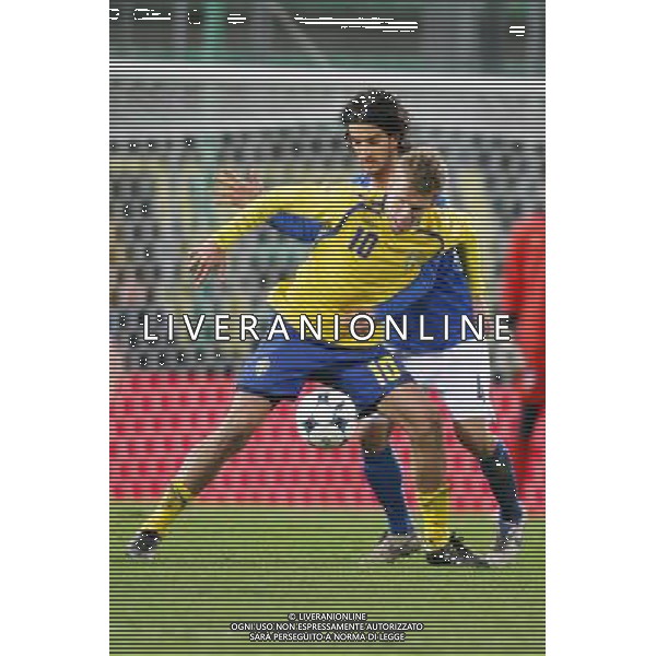 TRIESTE 11/02/2009 GARA AMICHEVOLE ITALIA-SVEZIA UNDER 21 NELLA FOTO:WERNBLOOM E MOROSINI PIERMARIO FOTO PAOLA GARBUIO/AG.ALDO LIVERANI