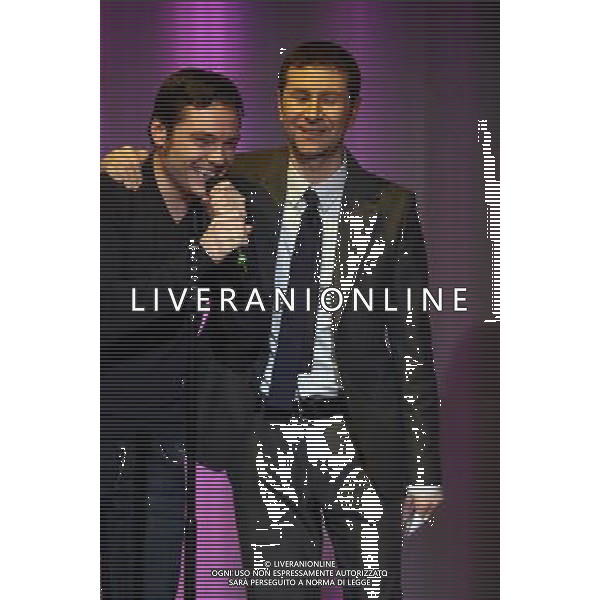 FABIO FAZIO - TIZIANO FERRO TRASMISSIONE TV: \' CHE TEMPO CHE FA\' FOTO ANTONIO SORANO - AG. ALDO LIVERANI SAS