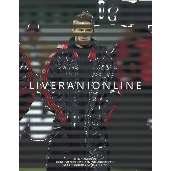 CALCIO BREMA COPPA UEFA 18.02.2009 Werder Brema - AC Milan 1:1 DAVID BECKHAM Es gelten unsere AGB, einsehbar auf www.firosportphoto.de copyright by firo sportphoto/ag.aldo liverani sas ONLY FOR ITALY 