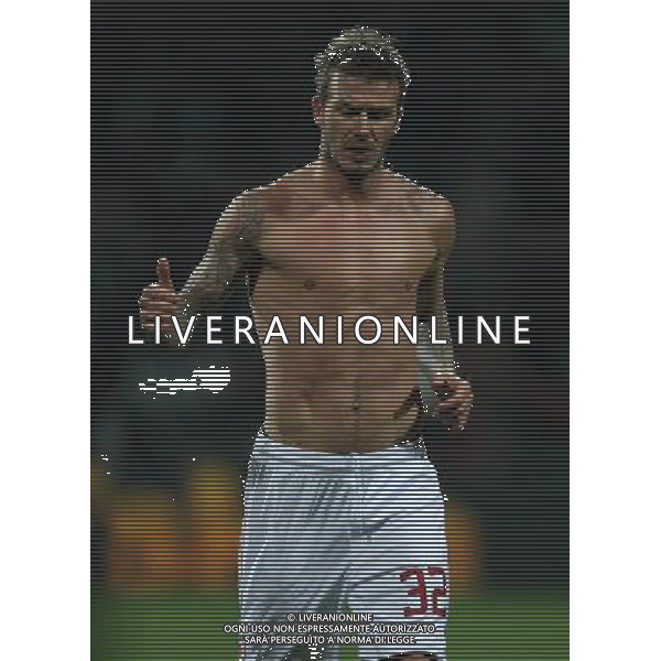 CALCIO BREMA COPPA UEFA 18.02.2009 Werder Brema - AC Milan 1:1 David Beckham Es gelten unsere AGB, einsehbar auf www.firosportphoto.de copyright by firo sportphoto/ag.aldo liverani sas ONLY FOR ITALY 